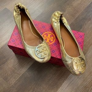 Gold Tory Burch Flats!